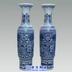 景德鎮(zhèn)落地大花瓶燒制工藝，多作陶瓷禮品用